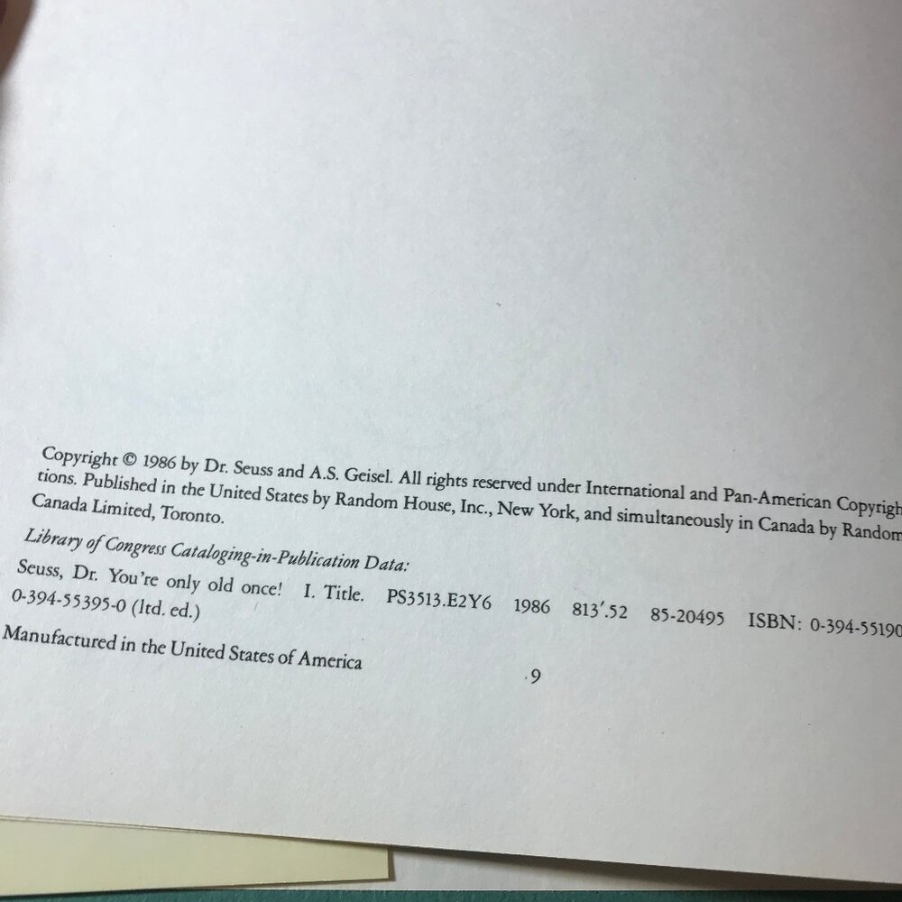 You're Only Old Once by Dr. Seuss * A Book for Obsolete Children 1925 Dedication - Picture 5 of 14